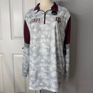 Men's Colosseum Camo Texas A&M Aggies OHT Military Appreciation Quarterzip, XL
